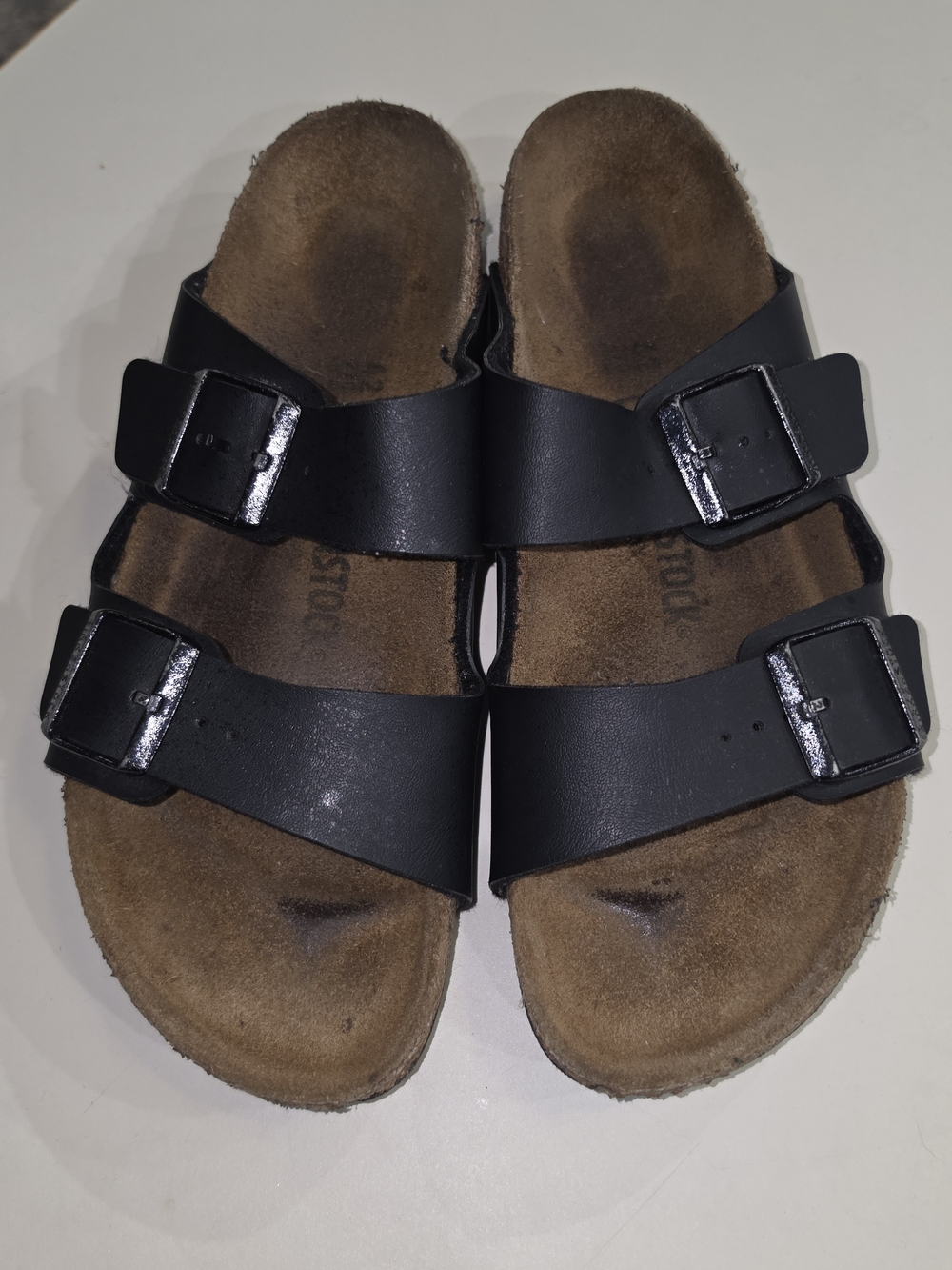 Birkenstock Black Two-Strap Sandals with Buckles Size 42 - Picture 10 of 10